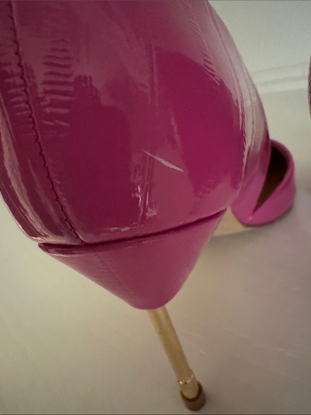 Kurt Geiger Hot Pink Patent Pointed D'Orsay Pumps - Picture 6 of 13
